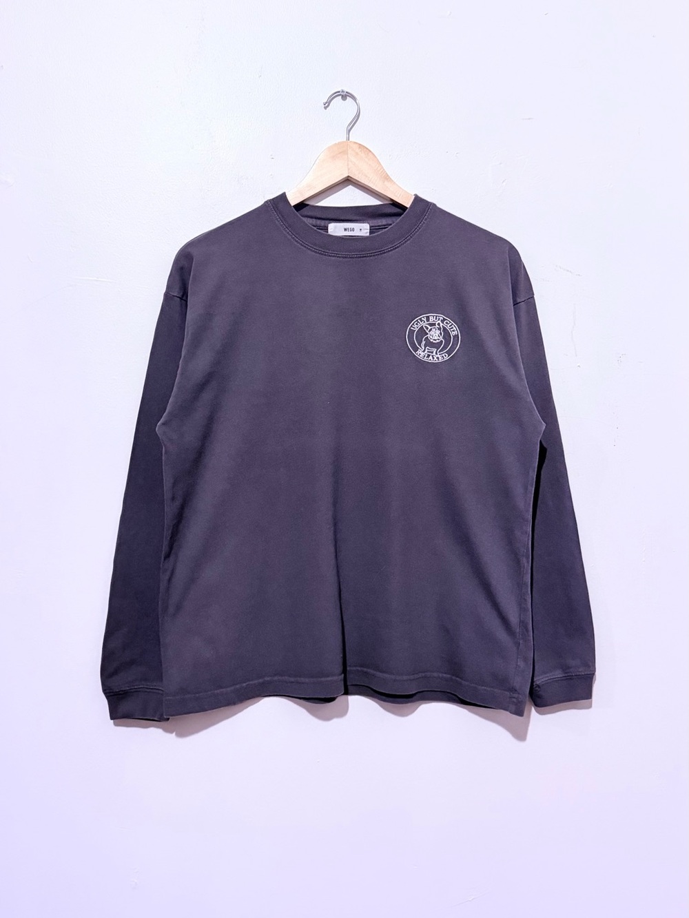 WEGO Women’s Long Sleeve Crewneck Sweatshirt - Charcoal